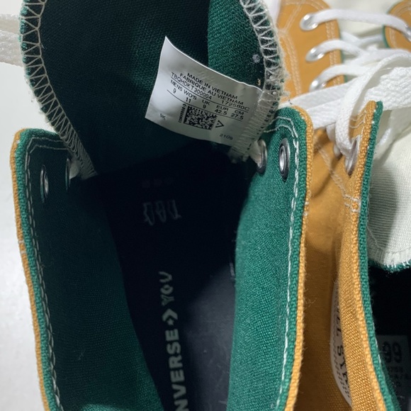 Converse You Custom Chuck Taylor Yellow Mustard High Size Mens 9 - Picture 6 of 6